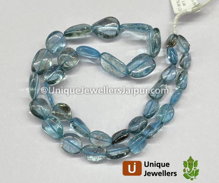 Moss Aquamarine Plain Nuggets Beads